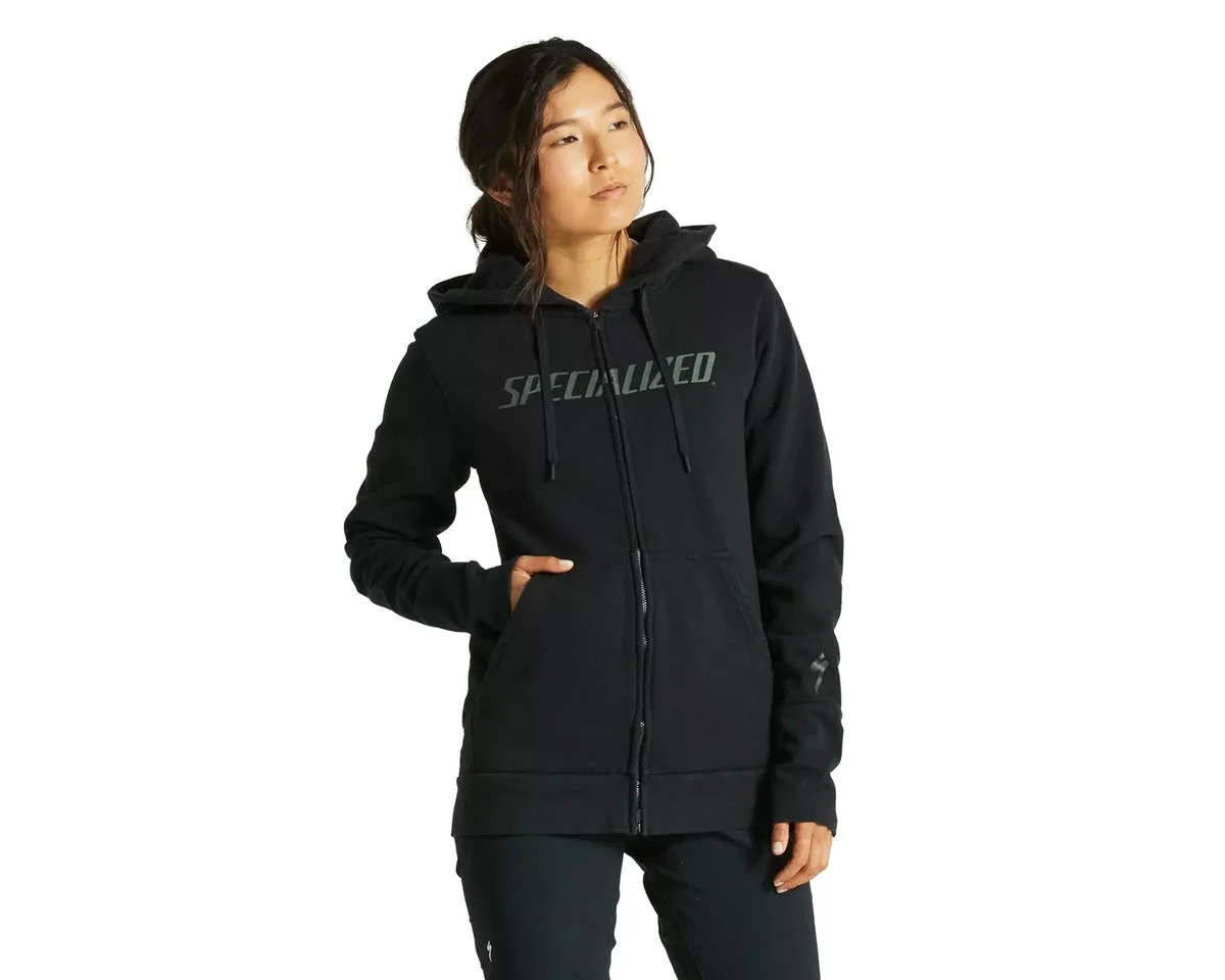 Specialized Women's Legacy Wordmark Zip-Up Hoodie (Black) (XS)